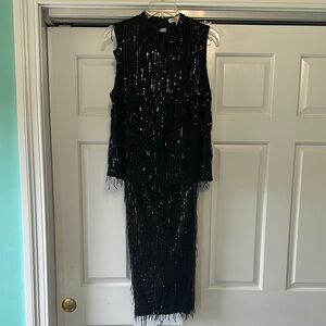 Elegant Black Sleeveless Pantsuit